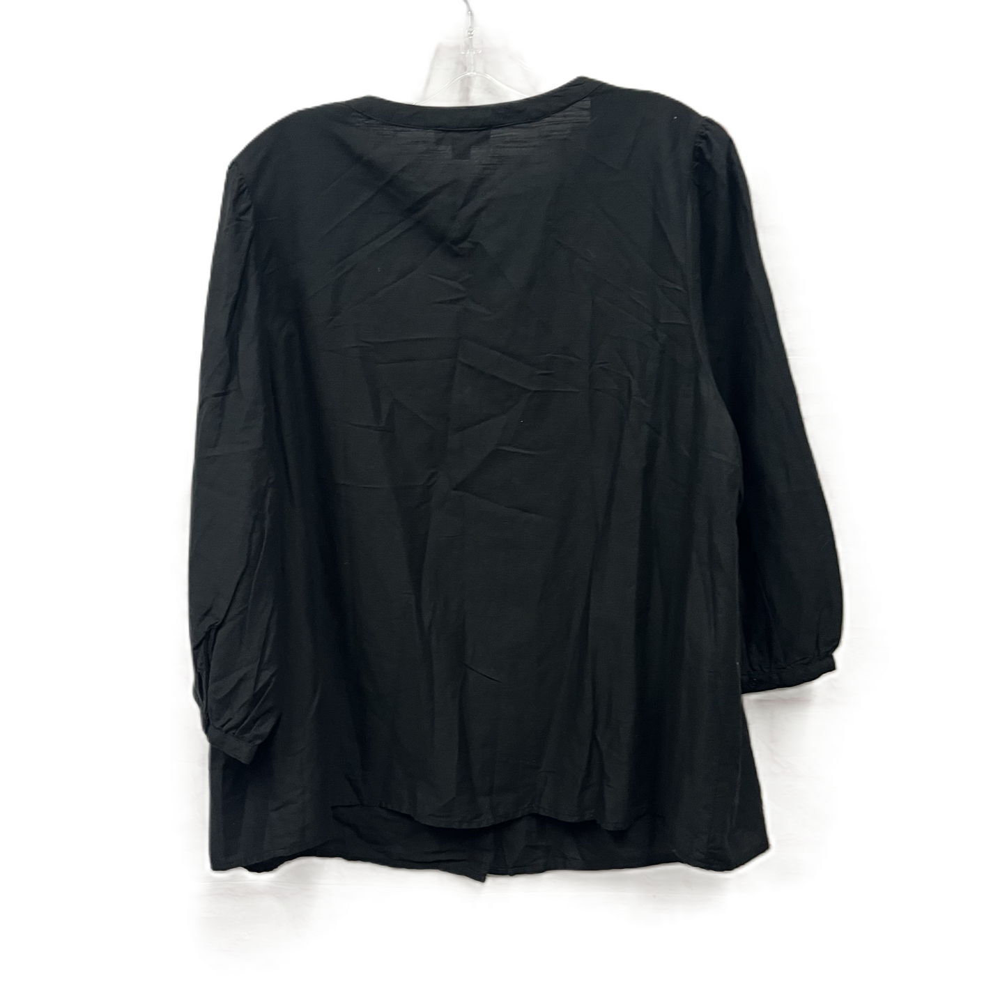 Top Long Sleeve By Knox Rose In Black, Size: 1x