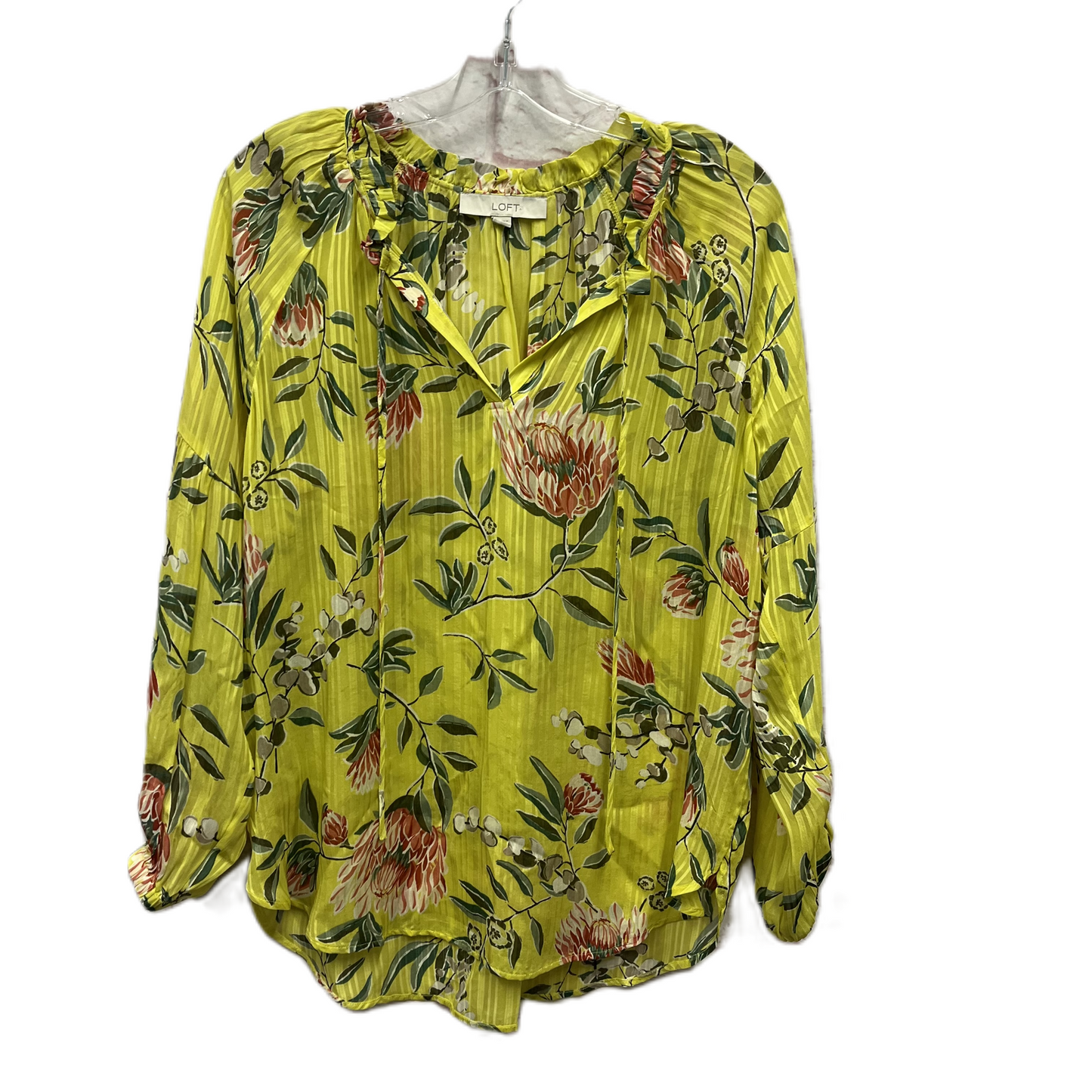 Top Long Sleeve By Loft In Yellow, Size: M