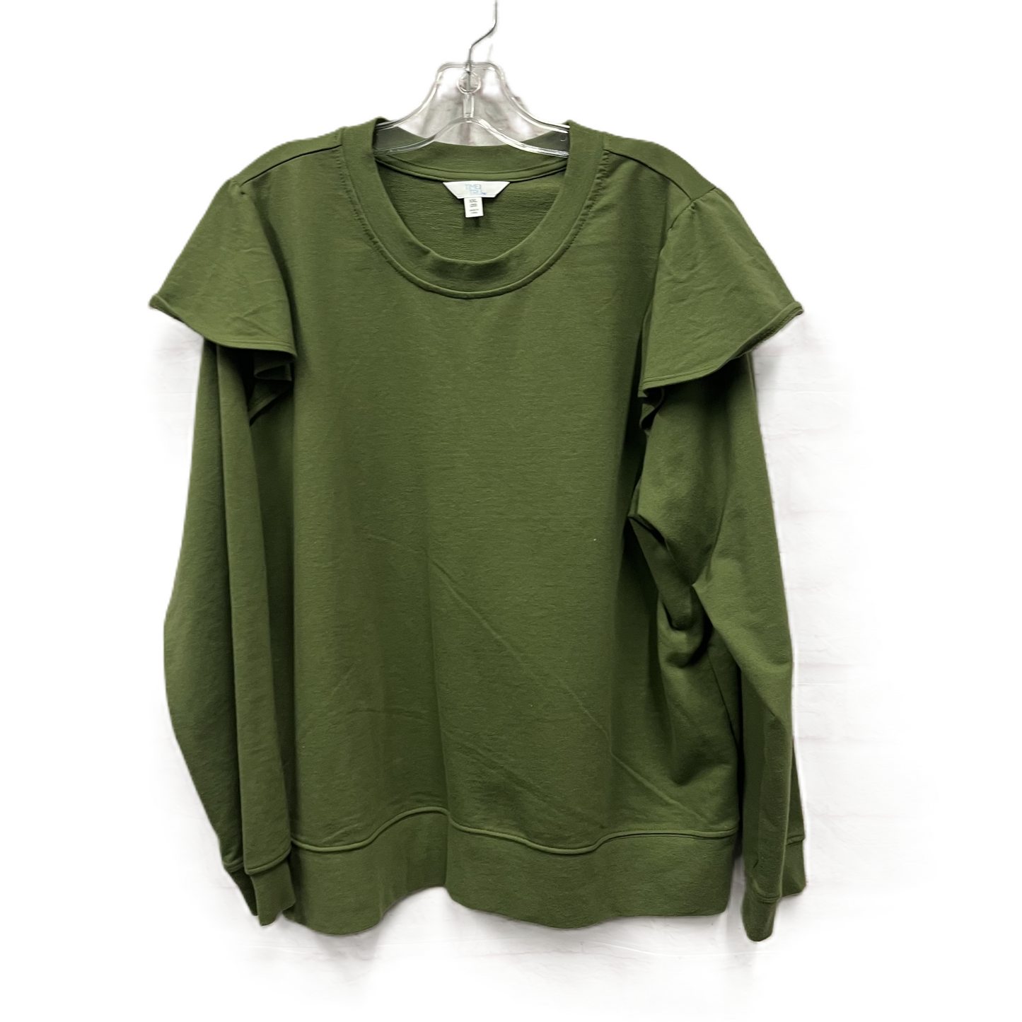 Top Long Sleeve By Time And Tru In Green, Size: 1x