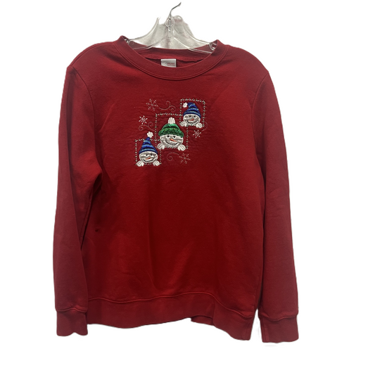 Sweatshirt Crewneck In Red, Size: M