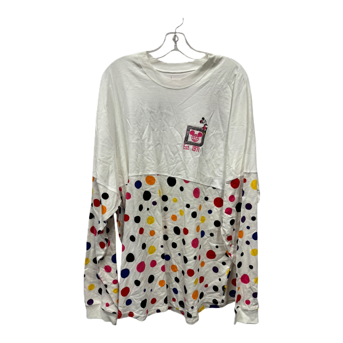 Top Long Sleeve By Disney Store In White, Size: 1x