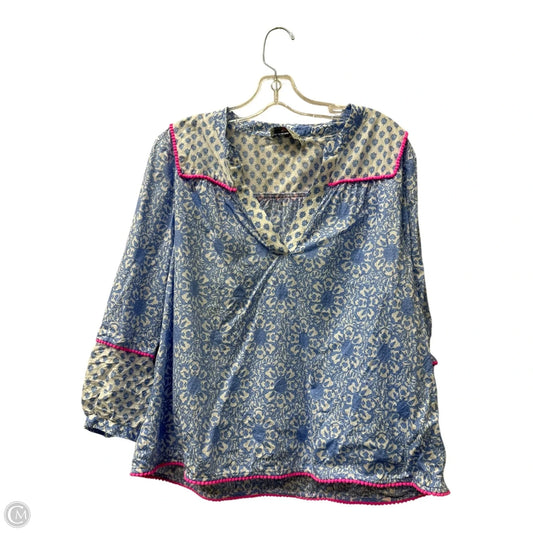 Top Long Sleeve By Vineyard Vines In Blue, Size: Xl