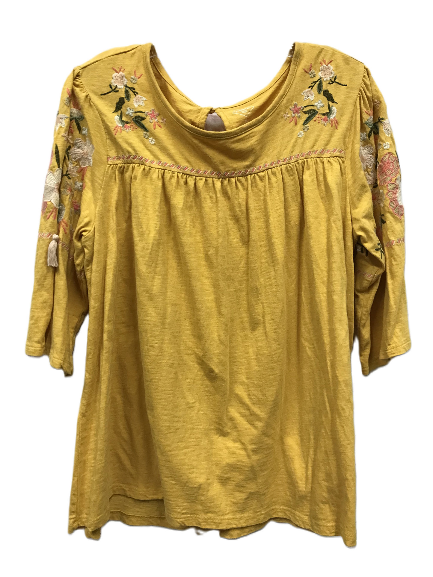 Yellow Top Short Sleeve By St Johns Bay, Size: Xl