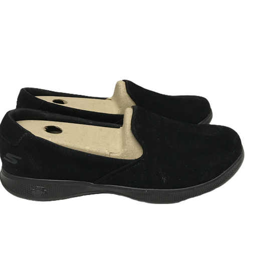 Black Shoes Flats By Skechers, Size: 9