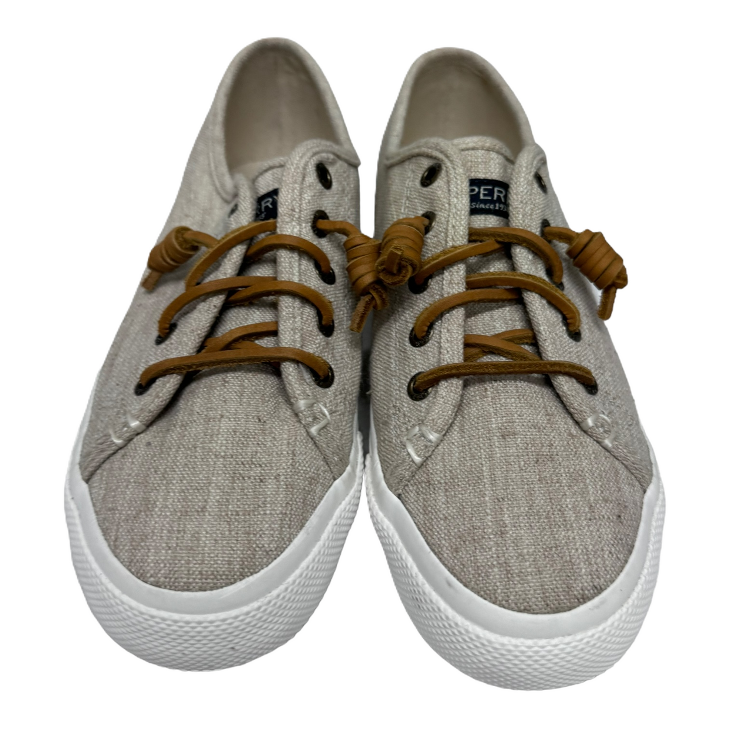Beige Shoes Sneakers By Sperry, Size: 7