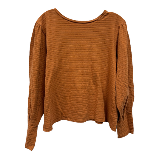 Orange Top Long Sleeve By Ana, Size: 1x