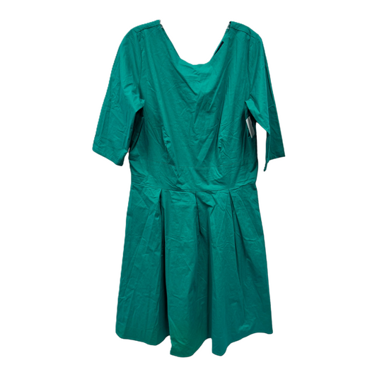 Green Dress Casual Short , Size: 1x