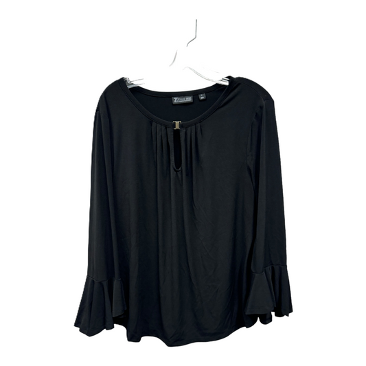 Black Top Long Sleeve By New York And Co, Size: Xl