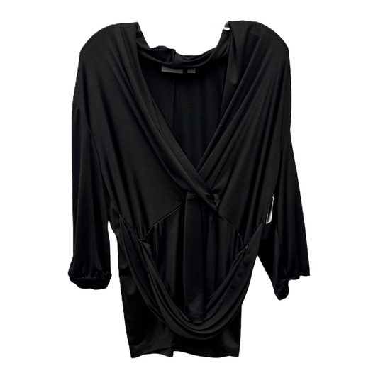 Black Top Long Sleeve By New York And Co, Size: Xl