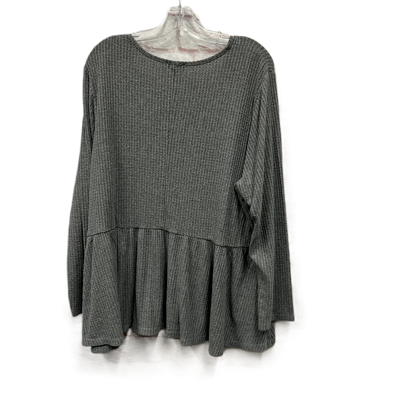 Top Long Sleeve By Lane Bryant In Grey, Size: 1x