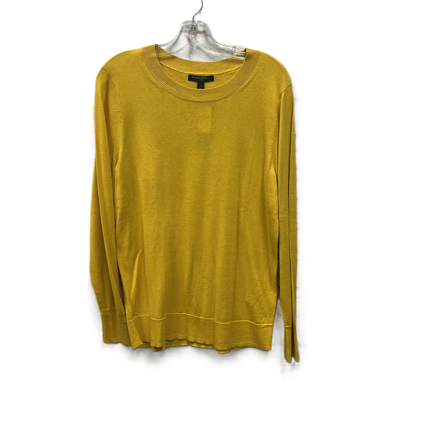 Top Long Sleeve By Banana Republic In Yellow, Size: L