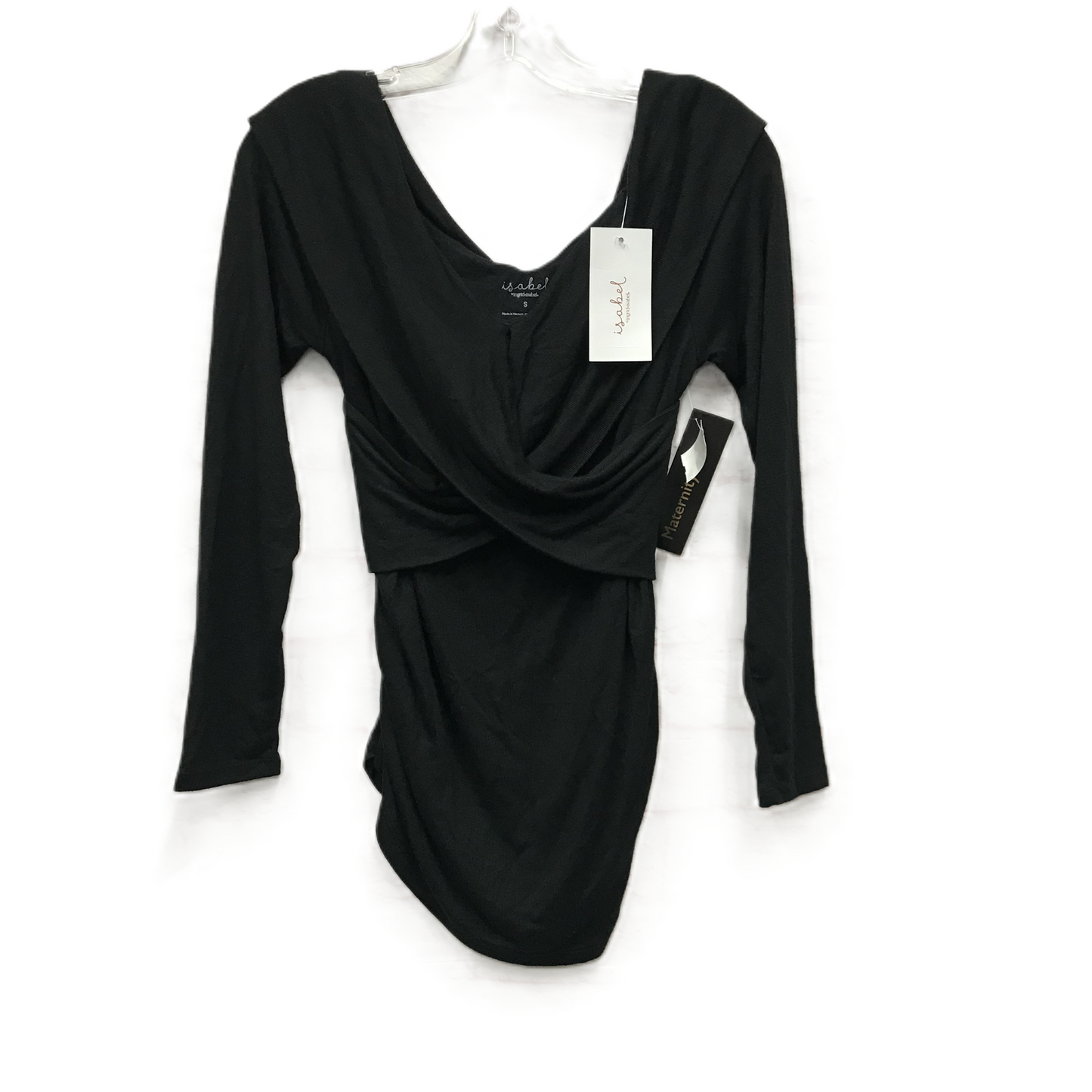 Black Top Long Sleeve By Ingrid & Isabel, Size: S
