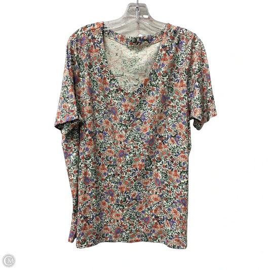 Top Short Sleeve By J. Jill In Pink, Size: Xl