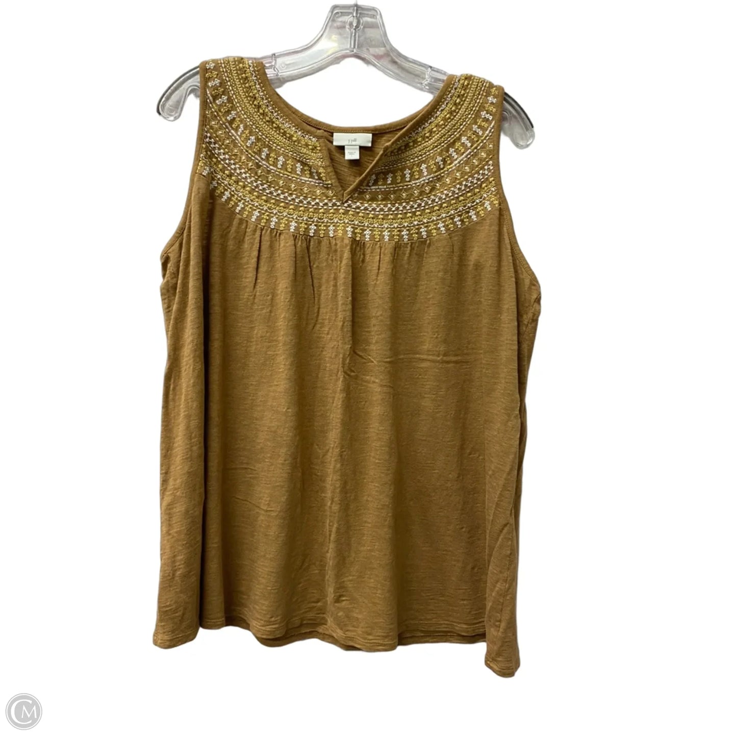 Top Sleeveless By J. Jill In Tan, Size: L