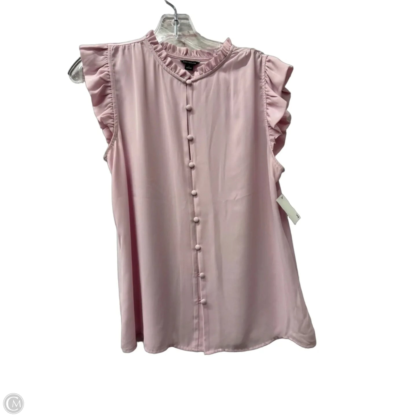 Top Short Sleeve By Ann Taylor In Purple, Size: S