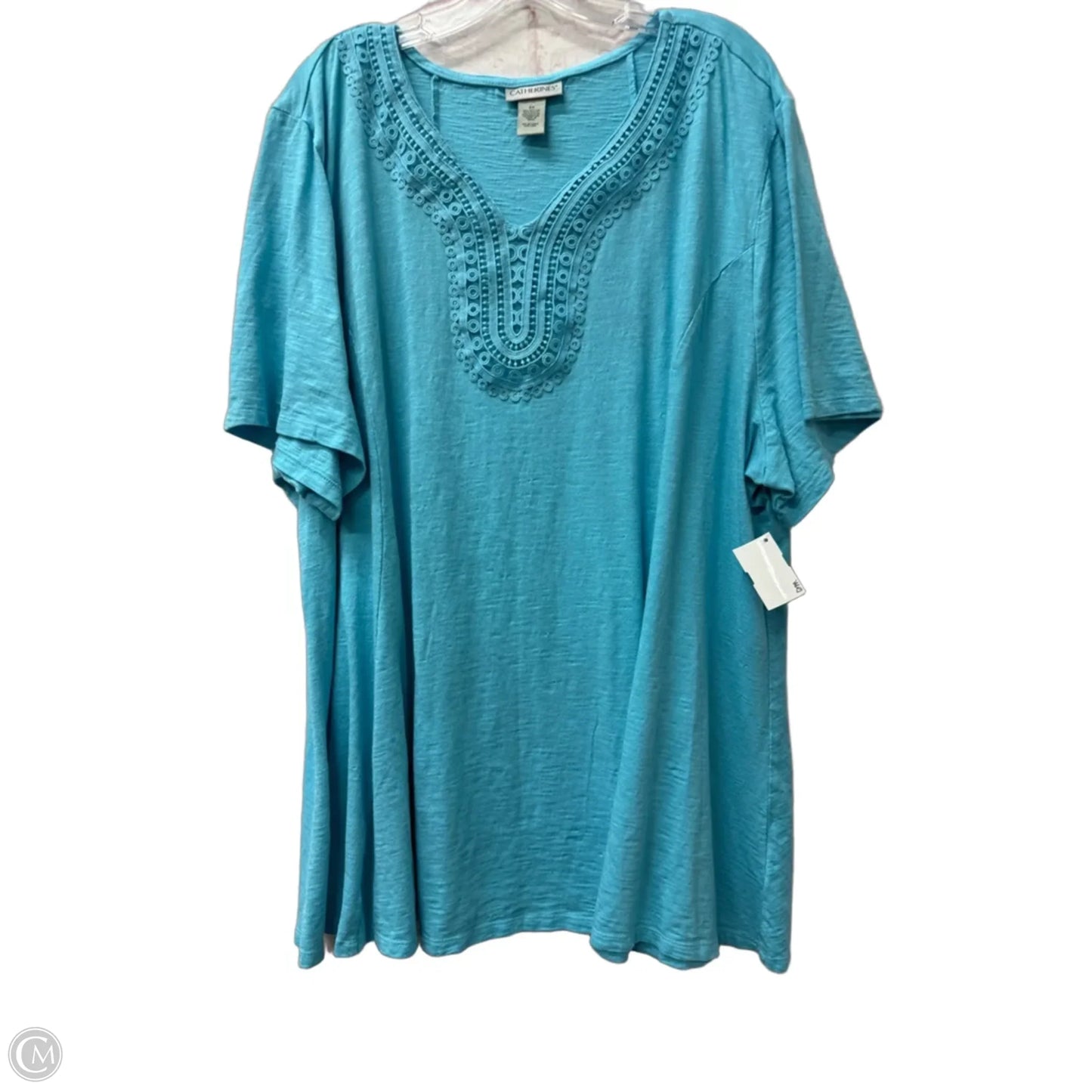 Top Short Sleeve By Catherines In Blue, Size: 3x