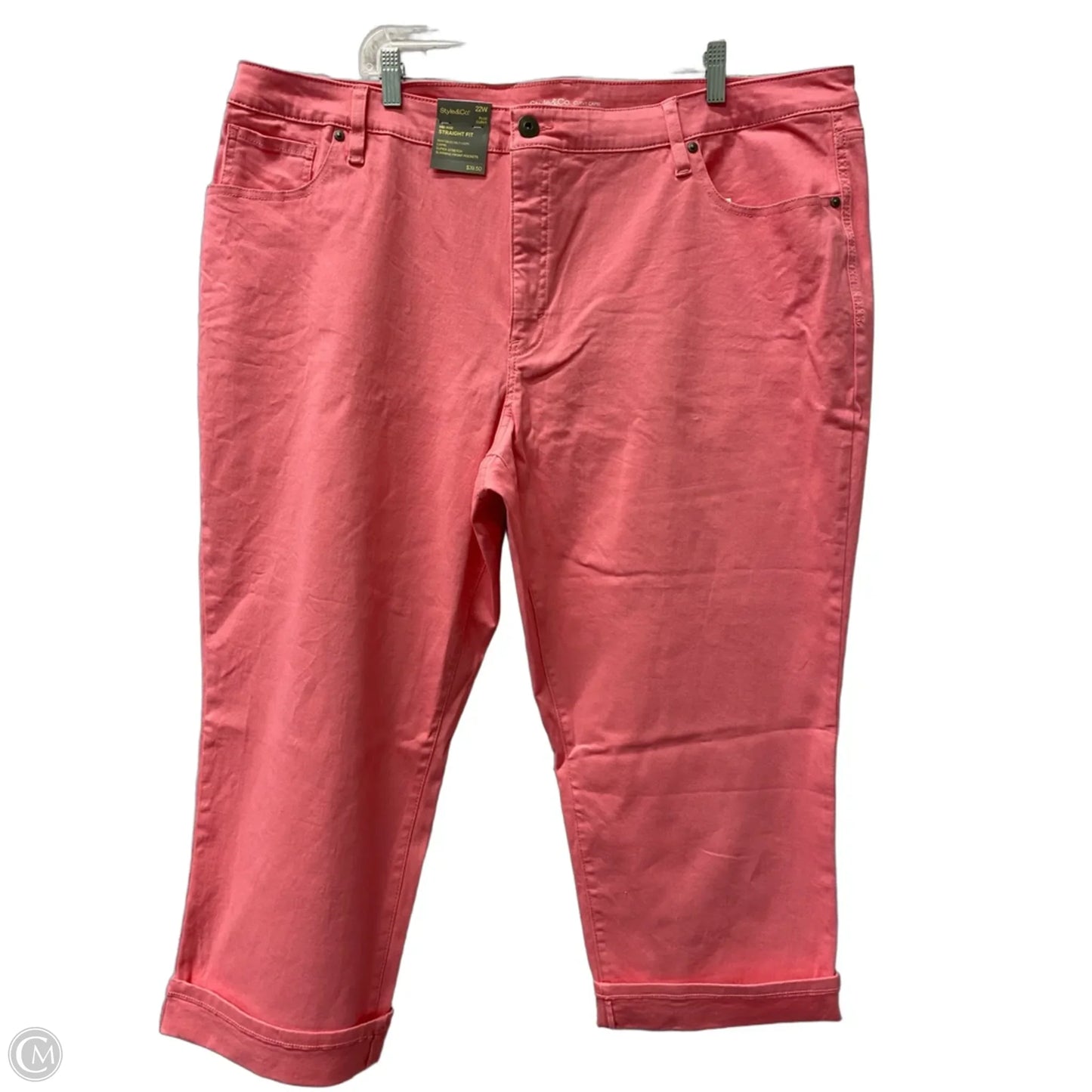 Jeans Cropped By Style And Company In Pink, Size: 22