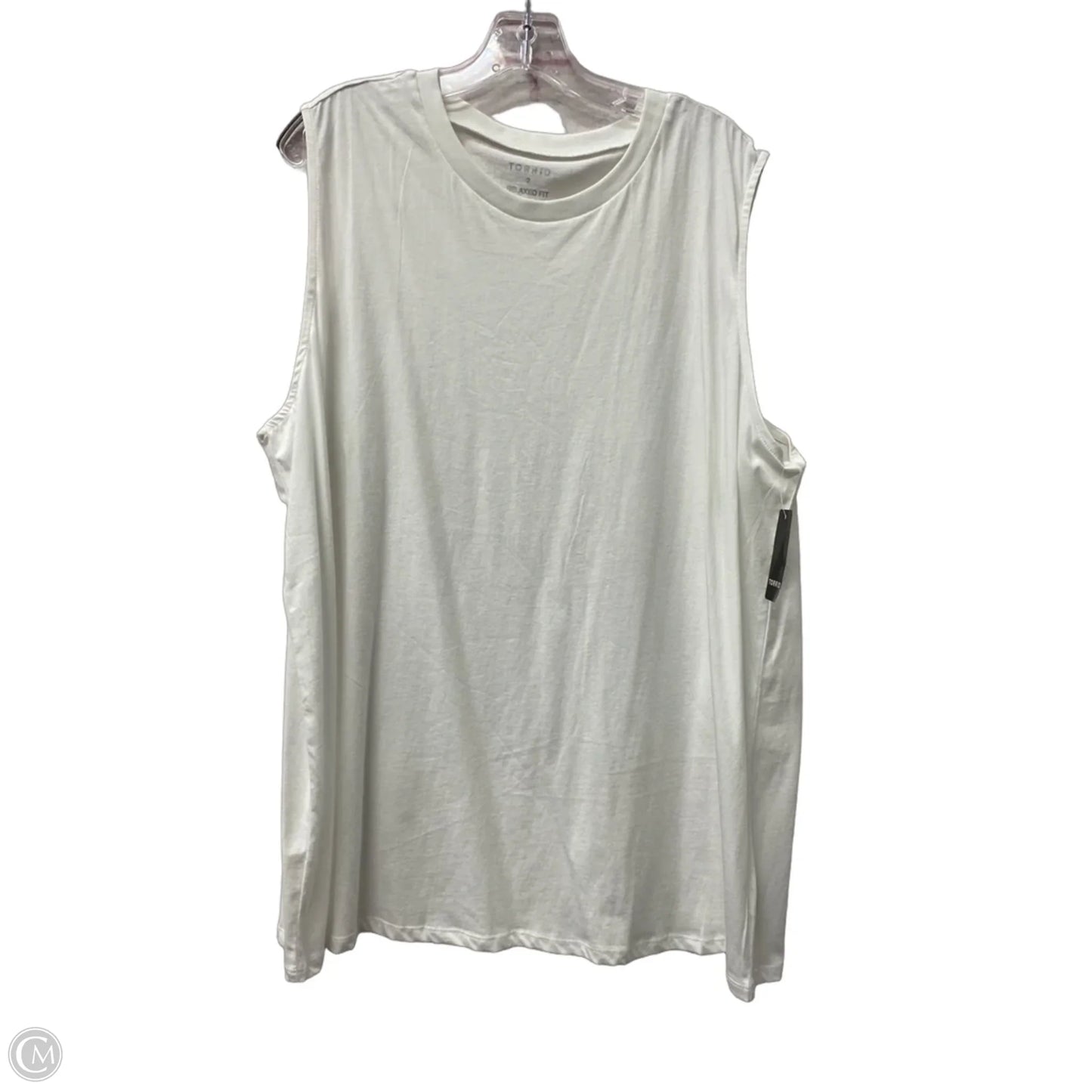 Top Sleeveless Basic By Torrid In White, Size: 2x