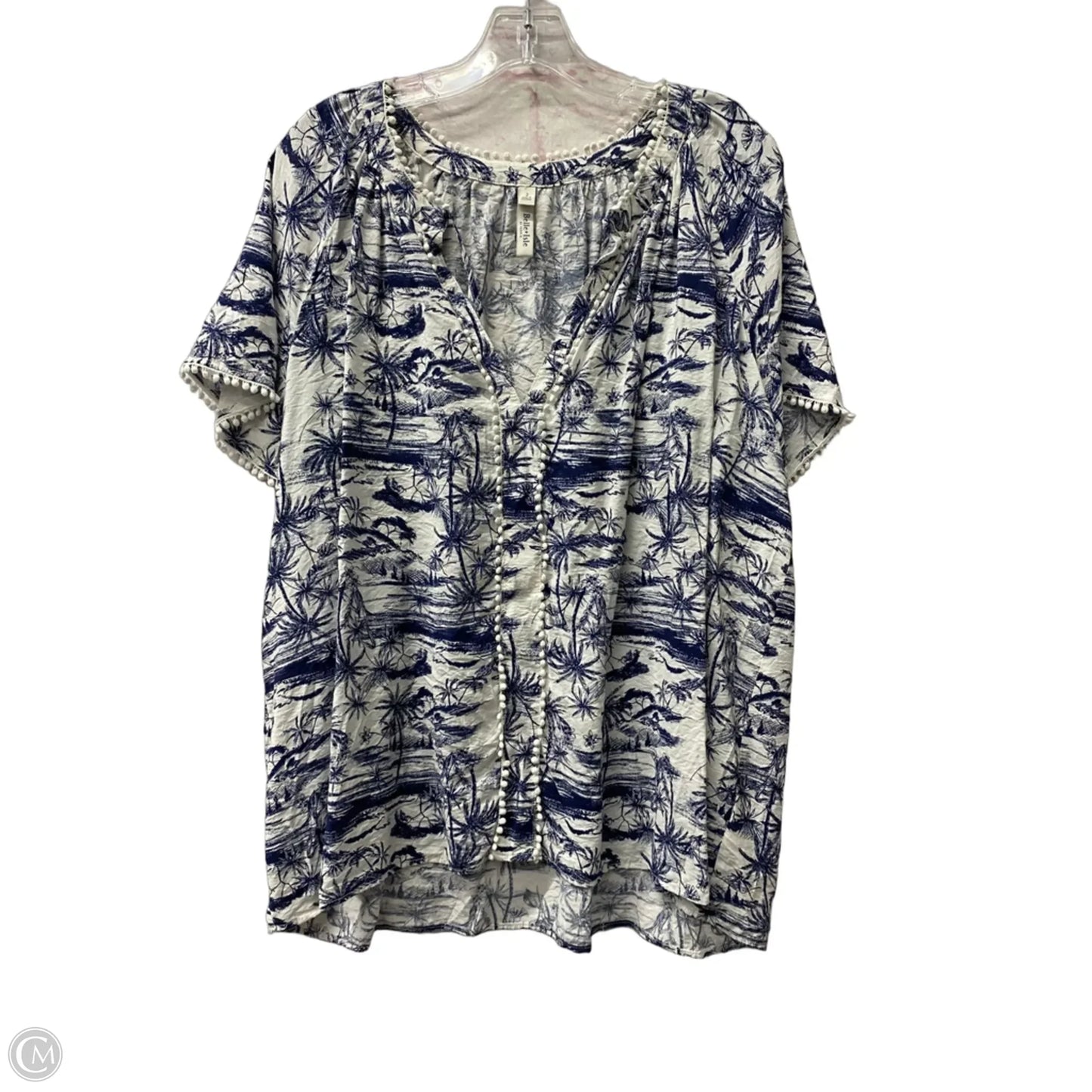 Top Short Sleeve By Torrid In Blue, Size: 2x