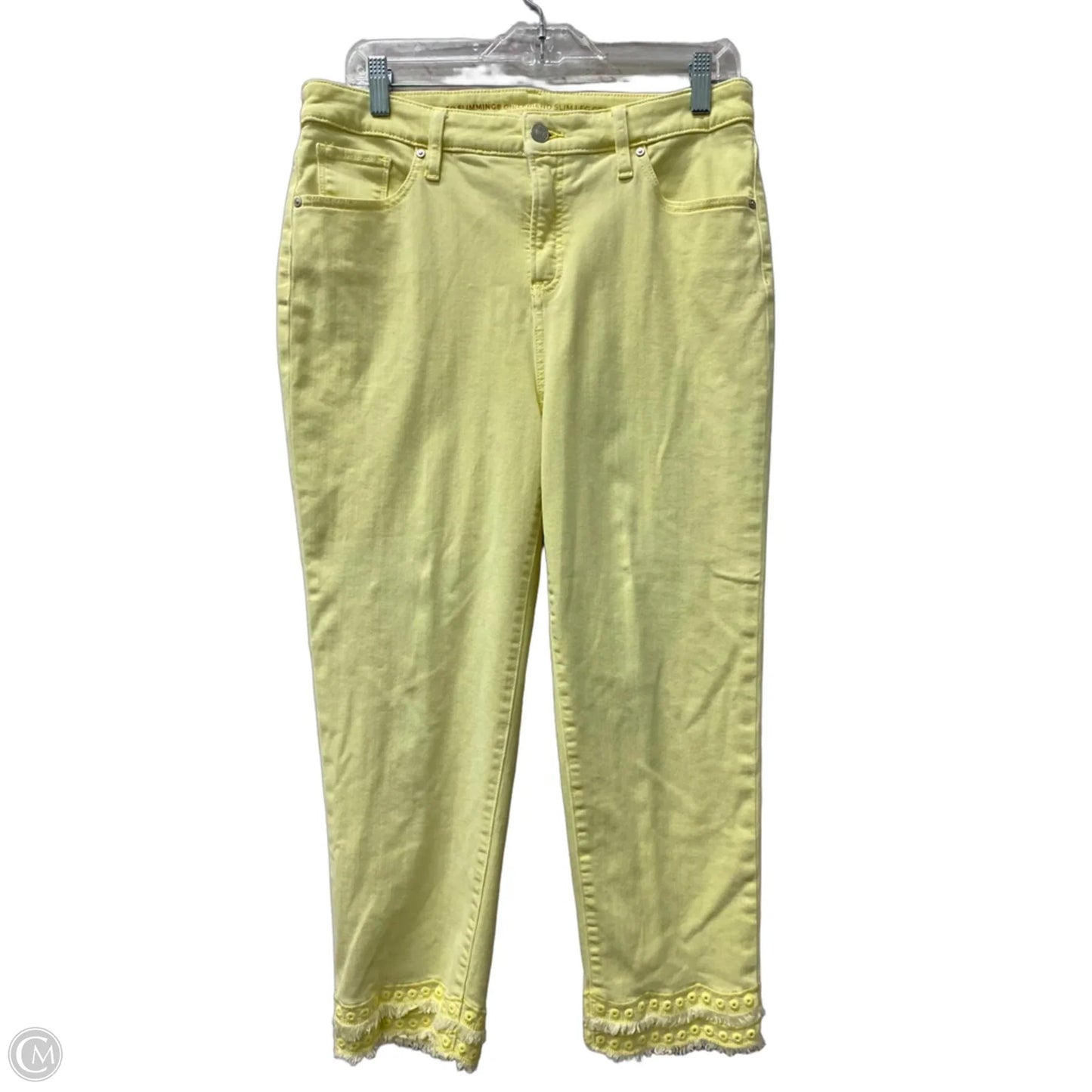 Jeans Cropped By Chicos In Yellow, Size: 10