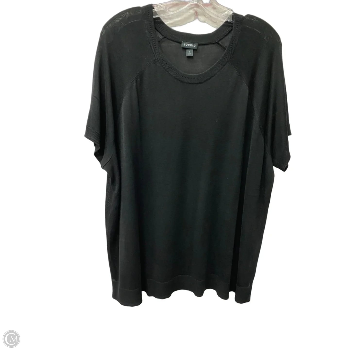 Top Short Sleeve Basic By Torrid In Black, Size: 2x