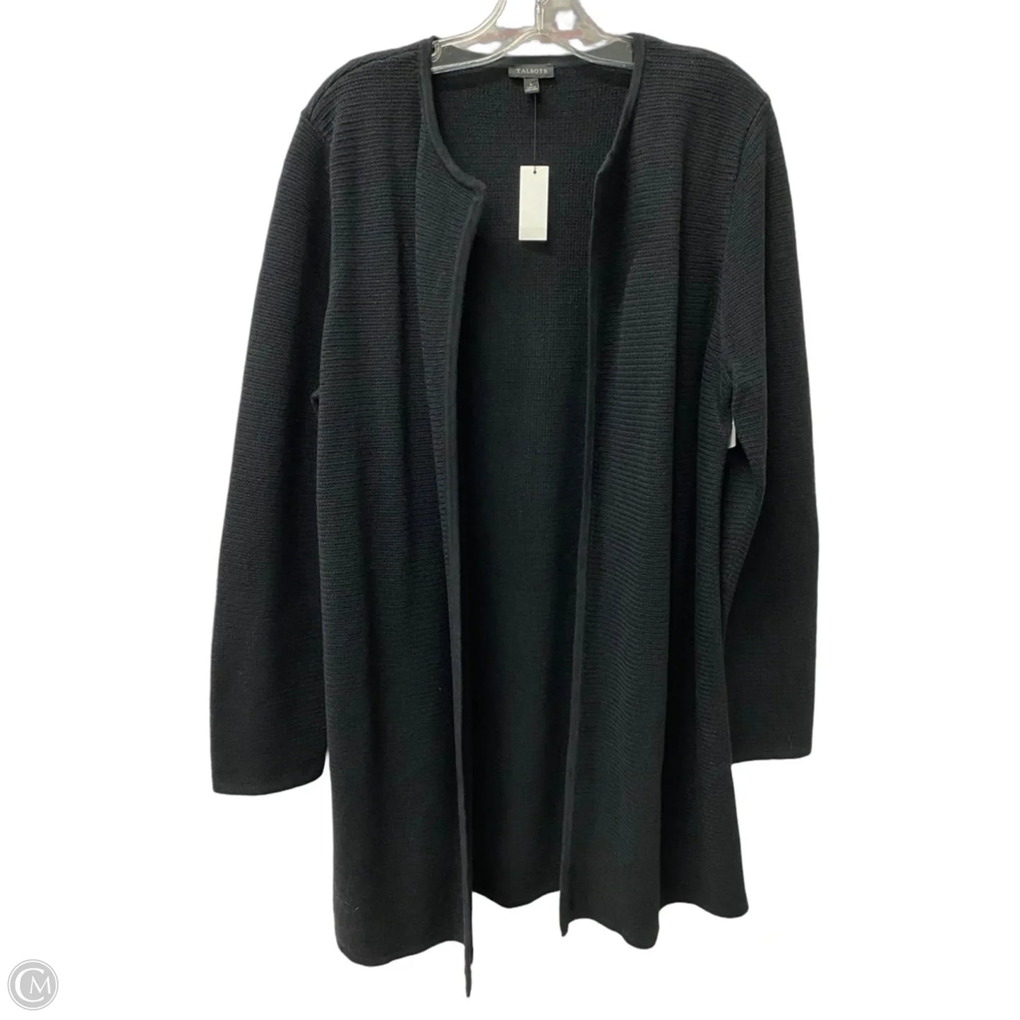 Sweater Cardigan By Talbots In Black, Size: L
