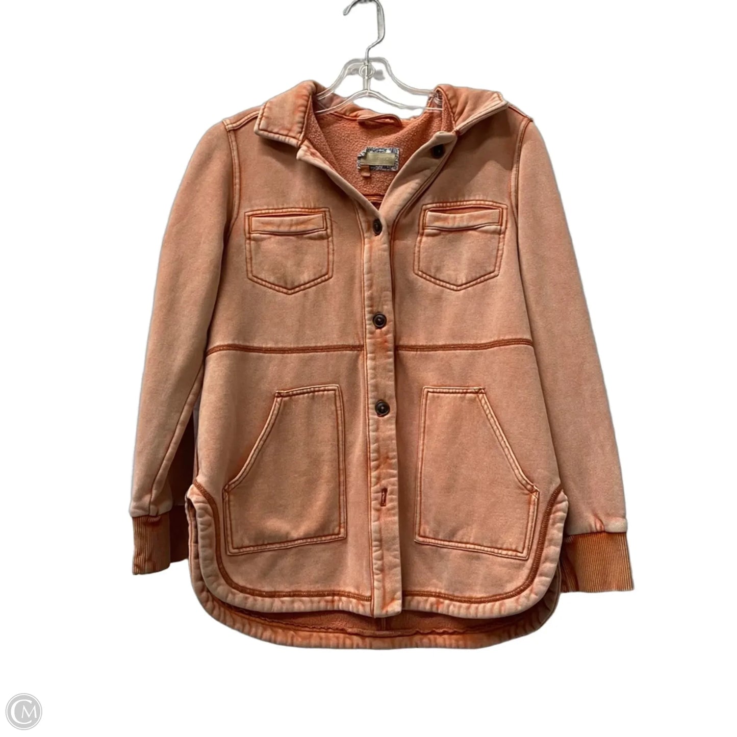 Jacket Shirt By Pilcro In Orange, Size: Xs