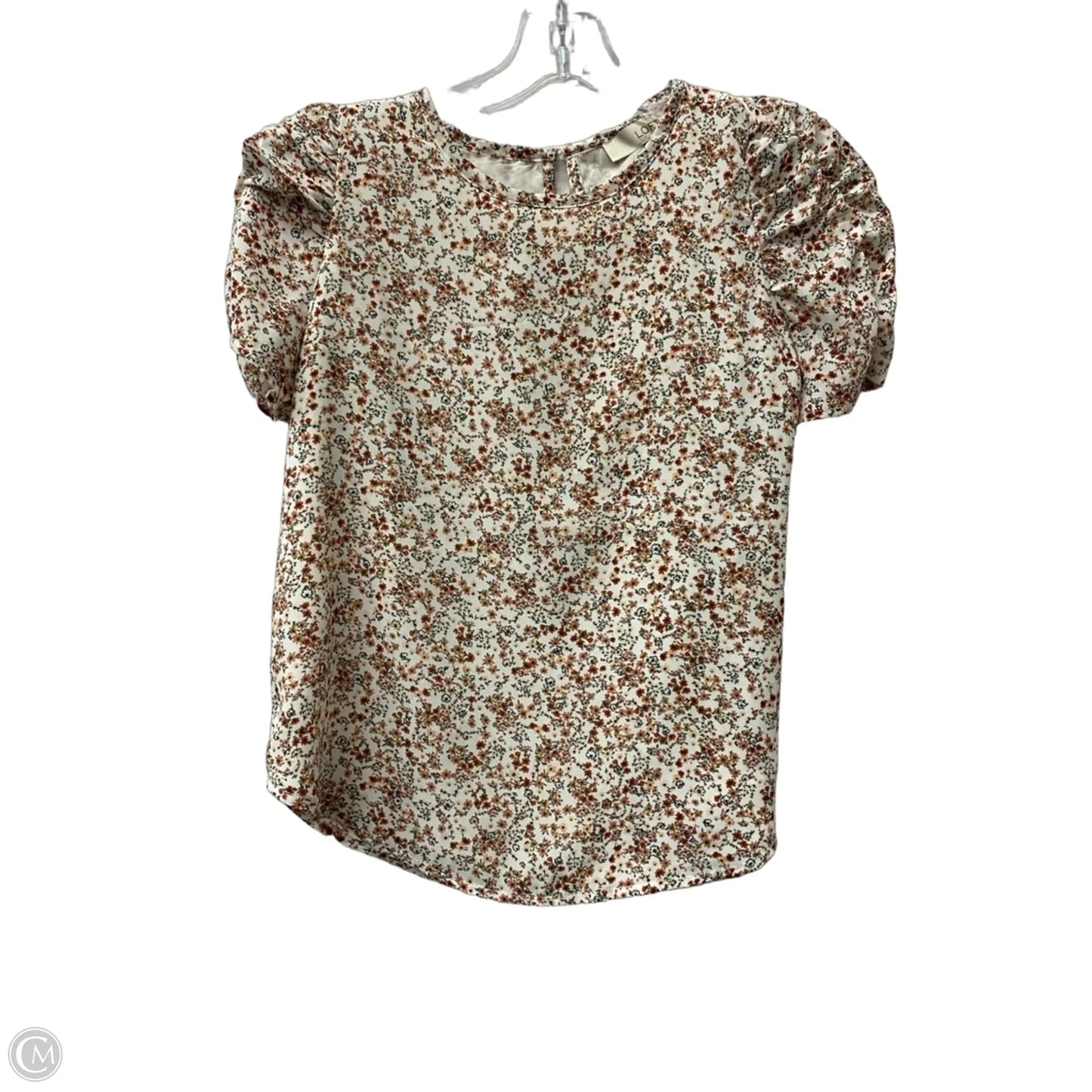 Top Short Sleeve By Loft In Orange, Size: Xsp
