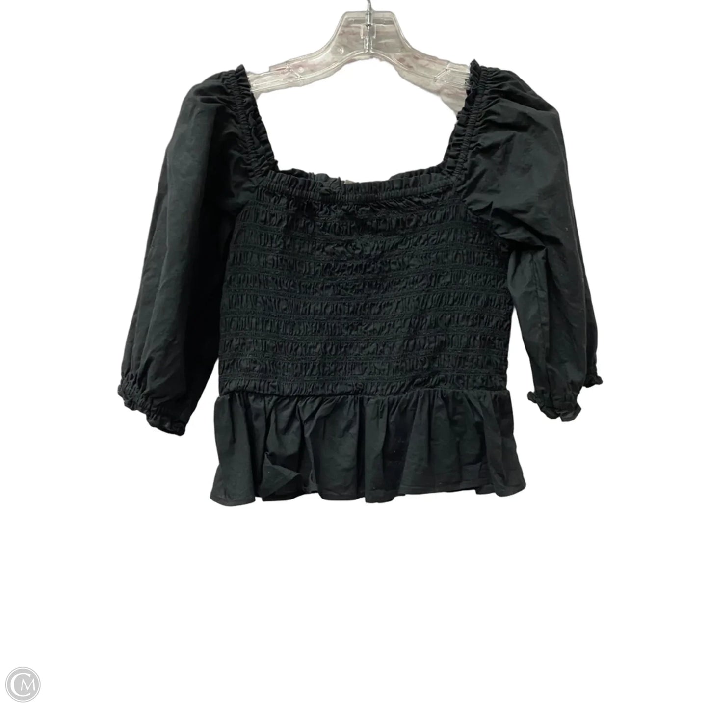 Top Short Sleeve By Loft In Black, Size: Xs