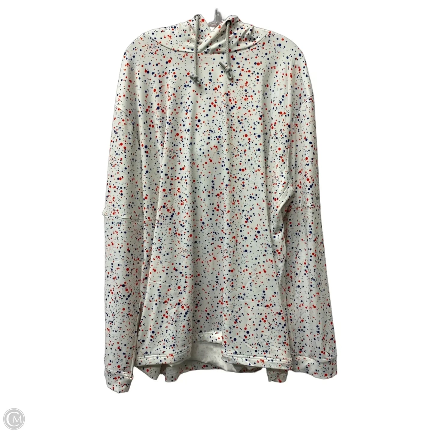 Athletic Sweatshirt Hoodie By Cme In White, Size: 2x