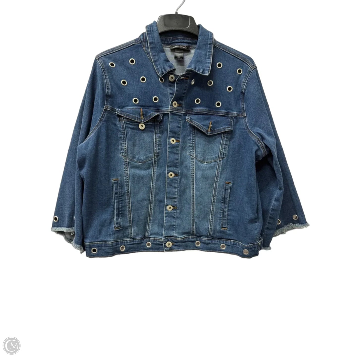 Jacket Denim By Ashley Stewart In Blue, Size: L