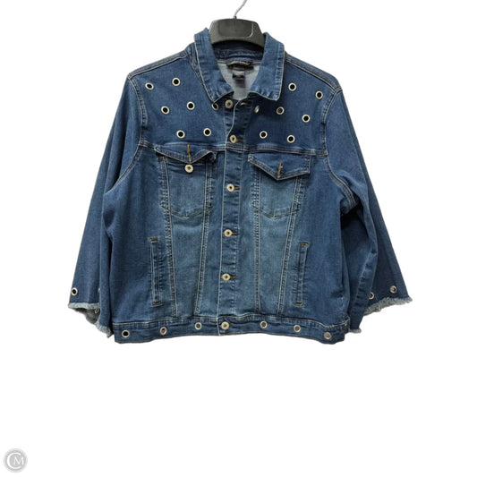 Jacket Denim By Ashley Stewart In Blue, Size: L