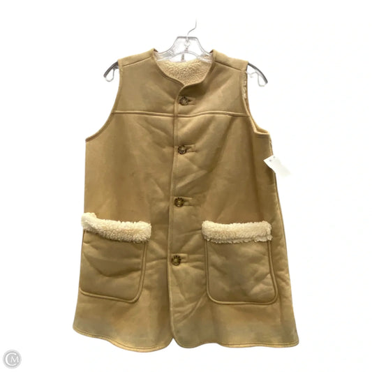 Vest Fleece By Time And Tru In Tan, Size: M