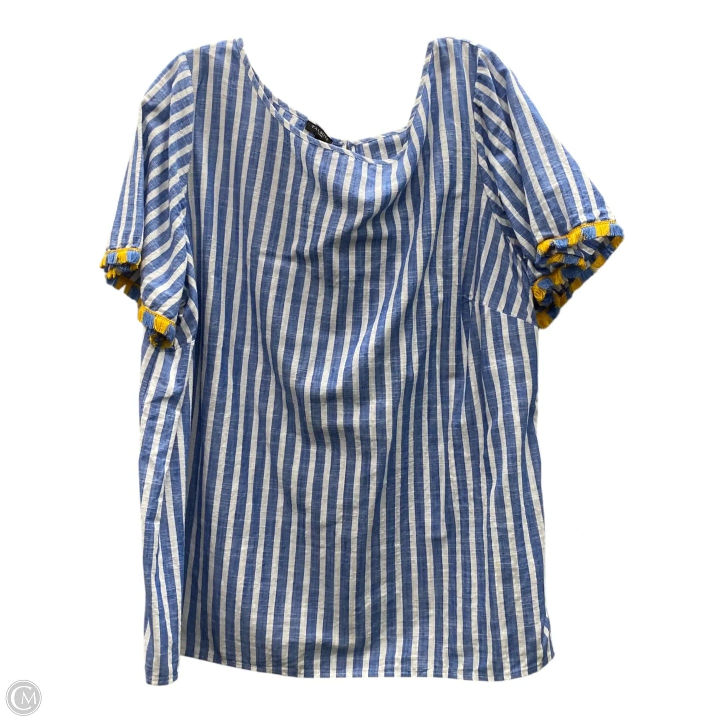 Top Short Sleeve By Talbots In Blue, Size: 2x