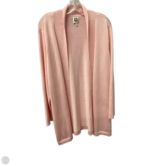 Cardigan By Anne Klein In Pink, Size: 2x