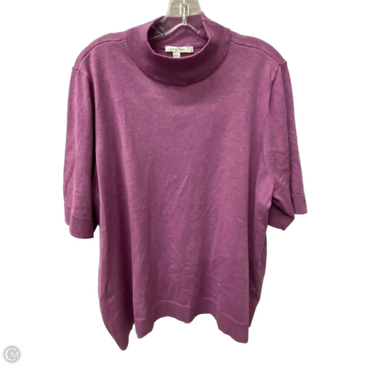 Top Short Sleeve By Chicos In Purple, Size: 1x