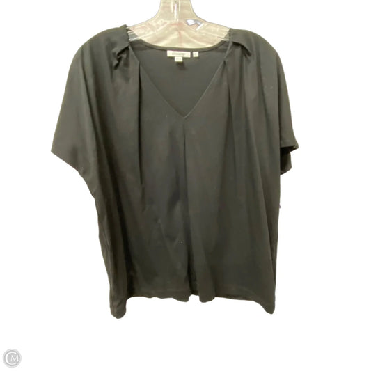 Top Short Sleeve By Chicos In Black, Size: L