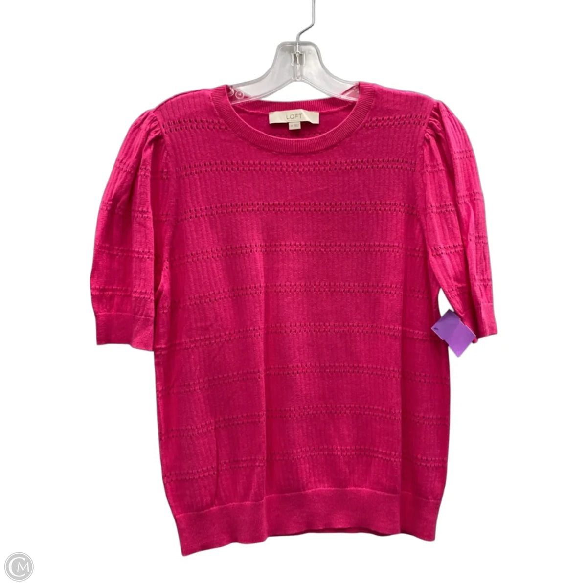 Top Short Sleeve By Loft In Pink, Size: M