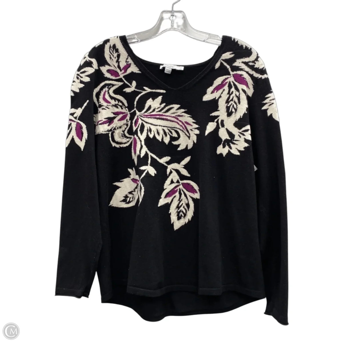Sweater By Chicos In Black, Size: L
