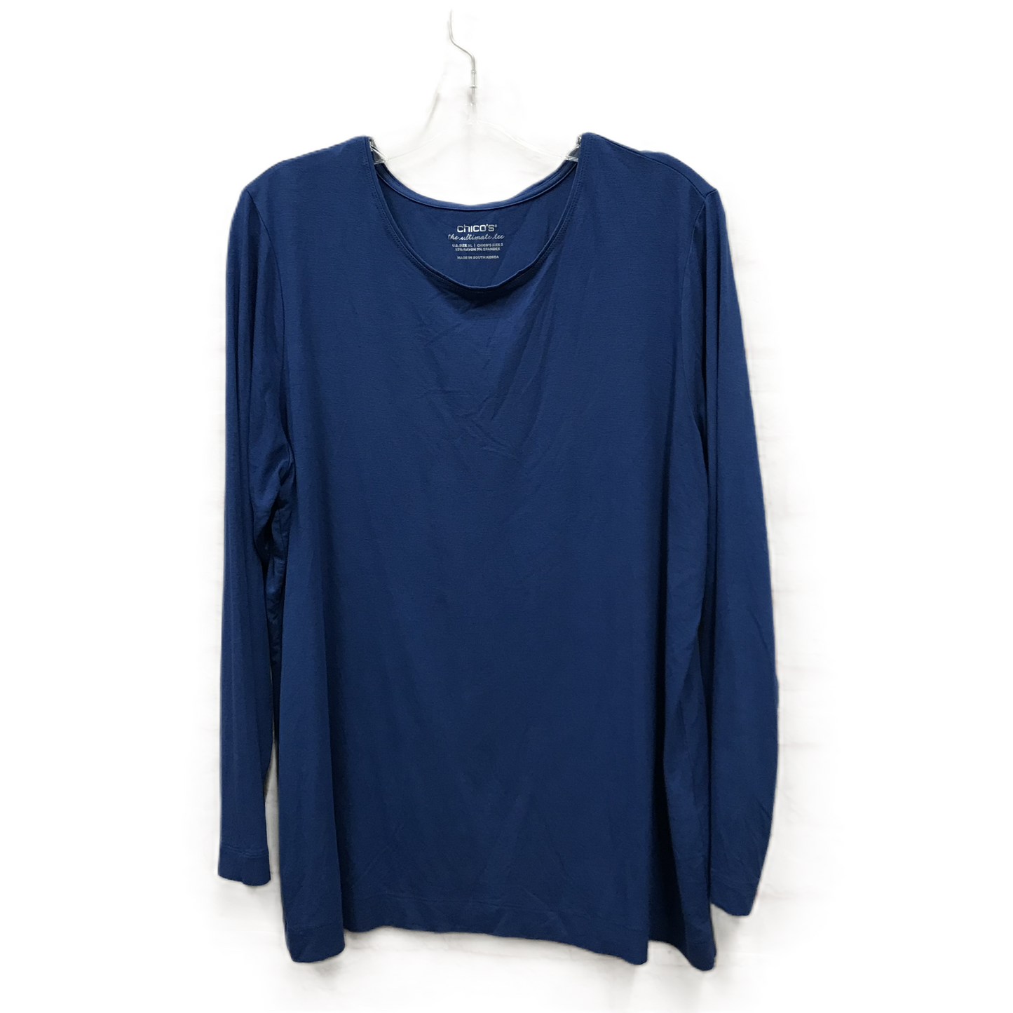 Blue Top Long Sleeve By Chicos, Size: Xl