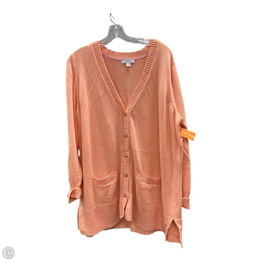 Sweater Cardigan By Isaac Mizrahi Live Qvc In Peach, Size: 2x