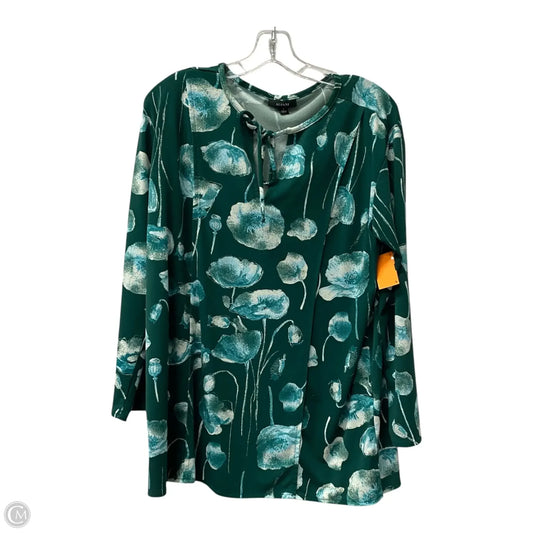 Top Long Sleeve By Alfani In Green, Size: M