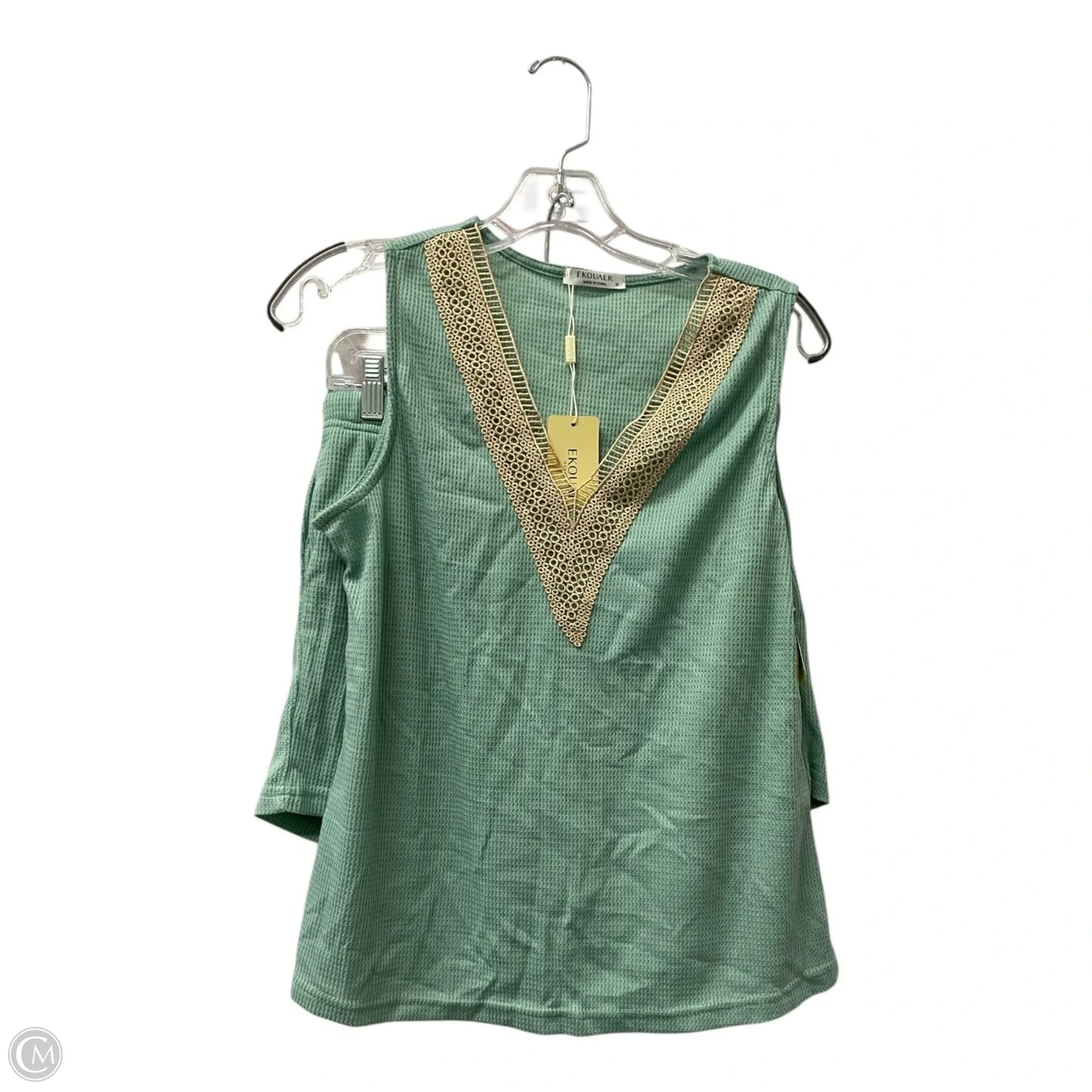 Shorts Set By Ekouaer In Green, Size: M