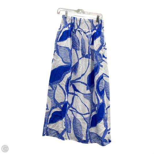 Skirt Maxi By Nine West In Blue & White, Size: S