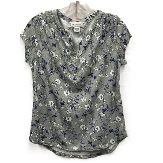 Grey Top Short Sleeve By Liz Claiborne, Size: S