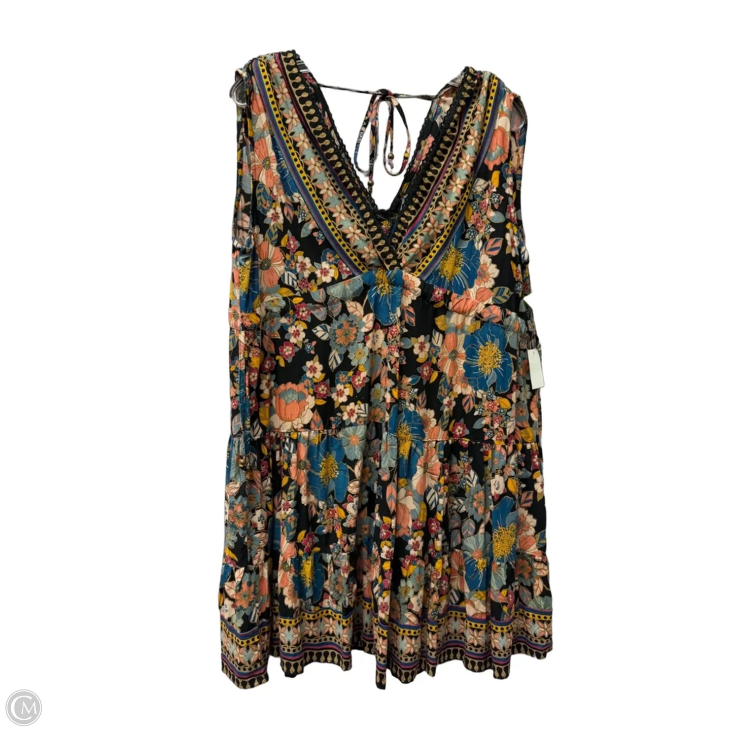 Dress Casual Short By Angie In Black & Blue, Size: Xl