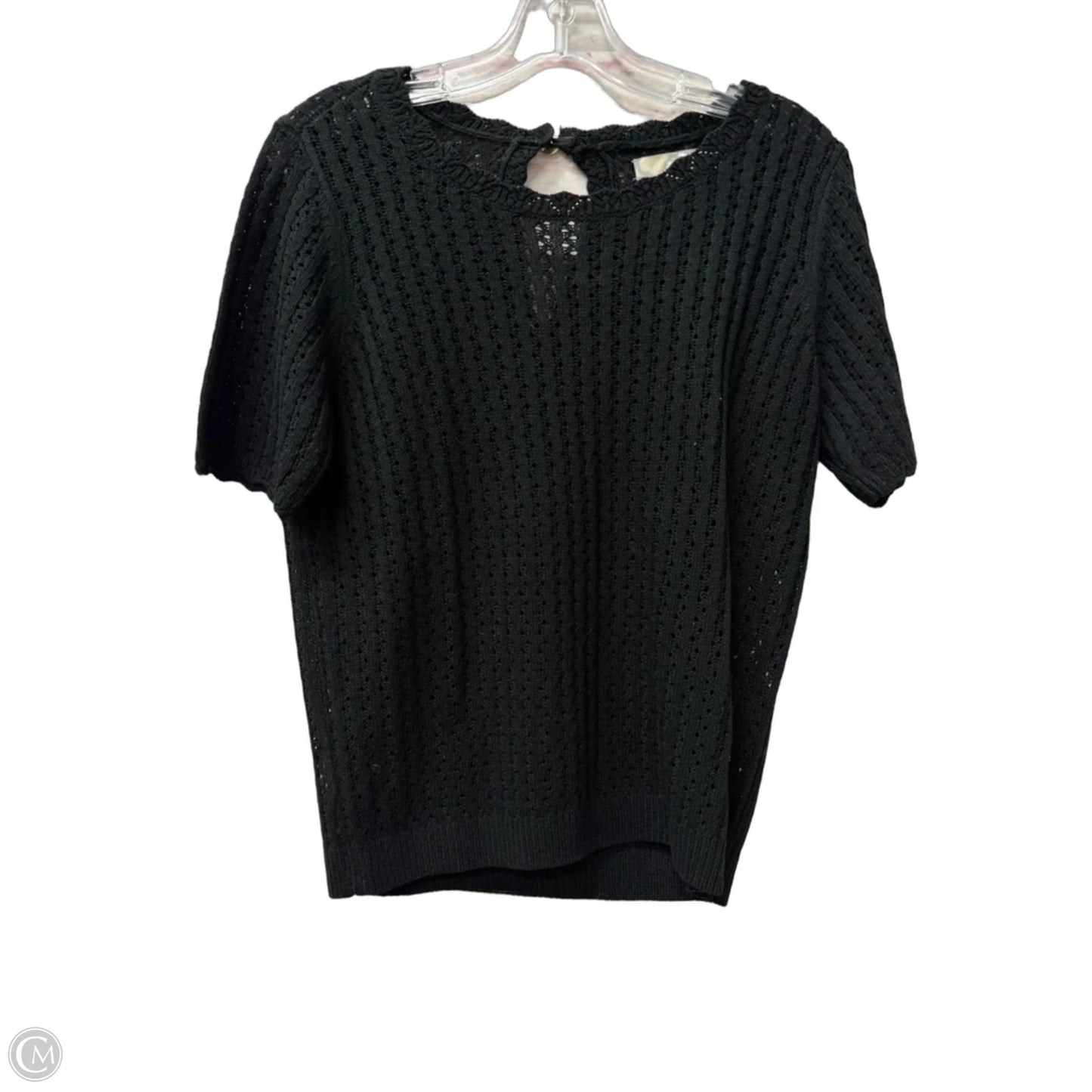 Top Short Sleeve By Loft In Black, Size: S
