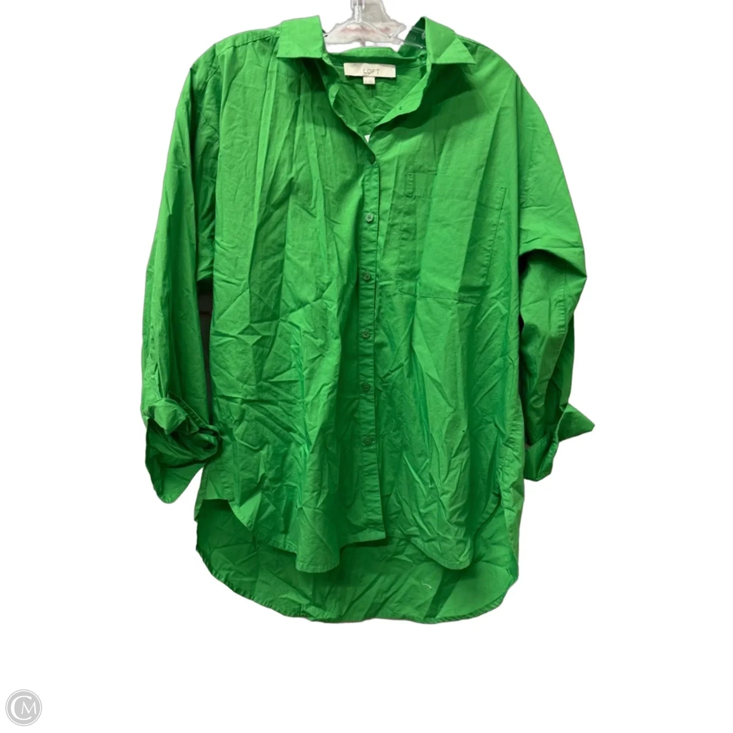 Top Long Sleeve By Loft In Green, Size: M