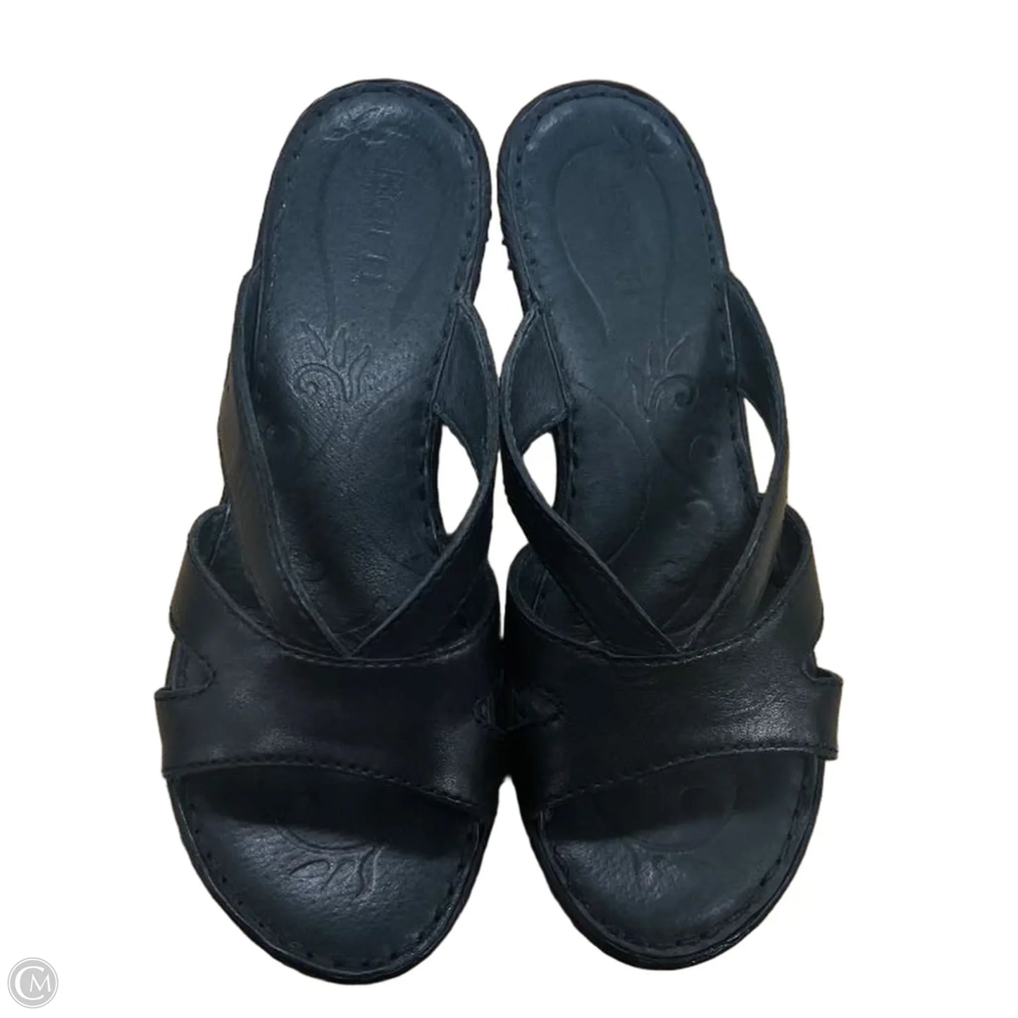 Sandals Heels Wedge By Born In Black, Size: 6