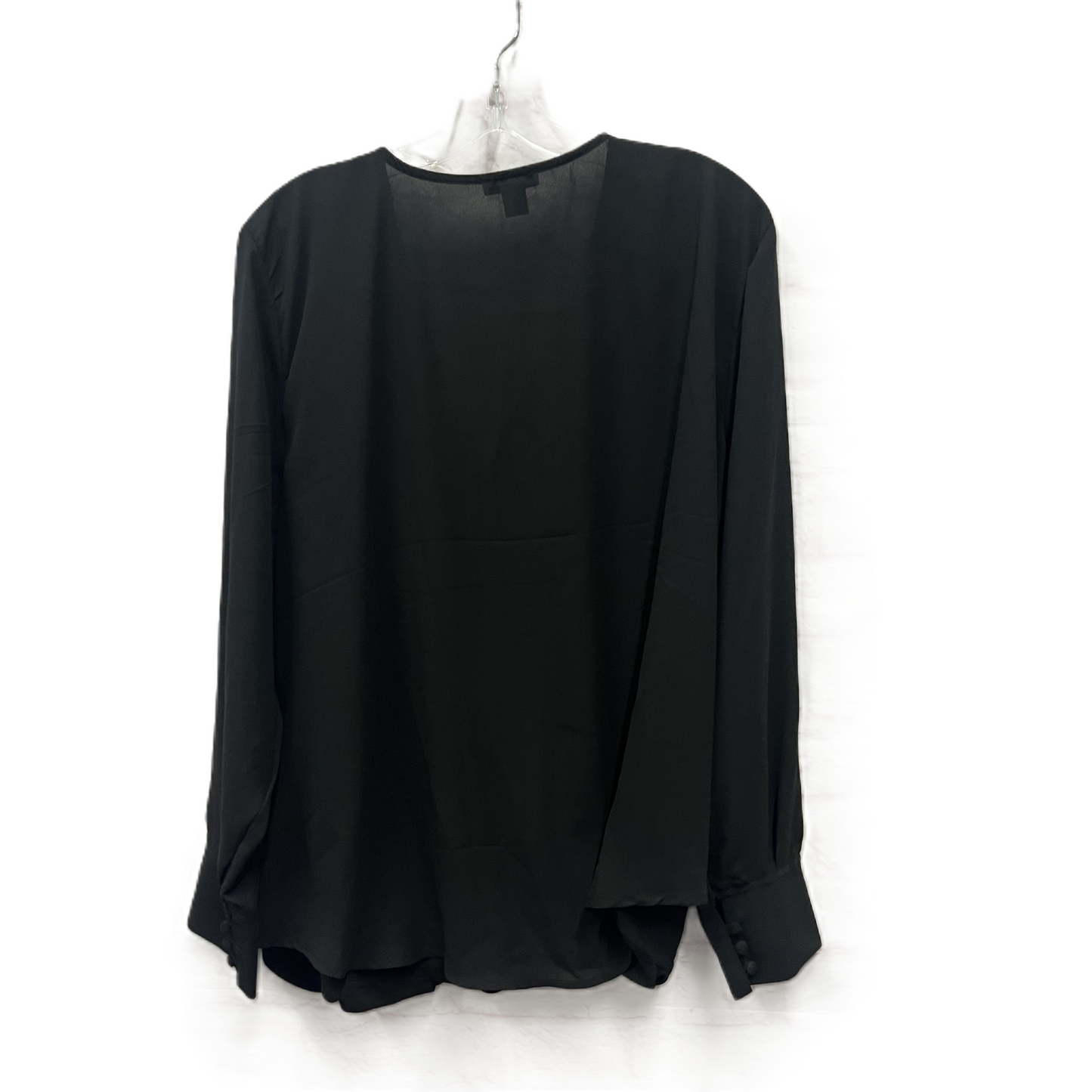 Top Long Sleeve By Halogen In Black, Size: 3x